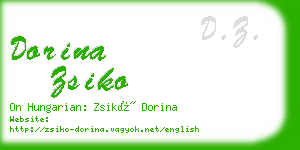 dorina zsiko business card